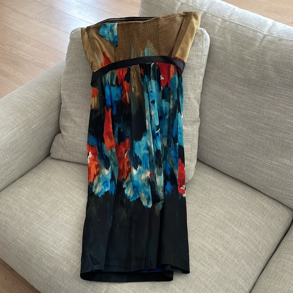 Gorgeous new strapless belted midi cocktail dress. Perfect for New Year’s Eve! - Picture 2 of 3